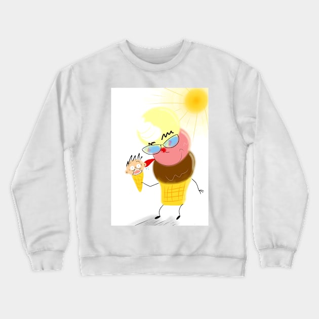 The Ice Cream Man Crewneck Sweatshirt by madtownstudio3000